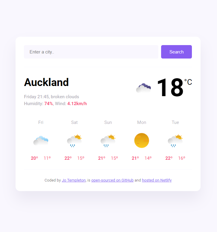 Weather project preview